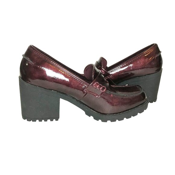 Sun & Stone Maycee Womens Chunky Heel Vegan Shoes 6.5 Burgundy NEW - Picture 6 of 9